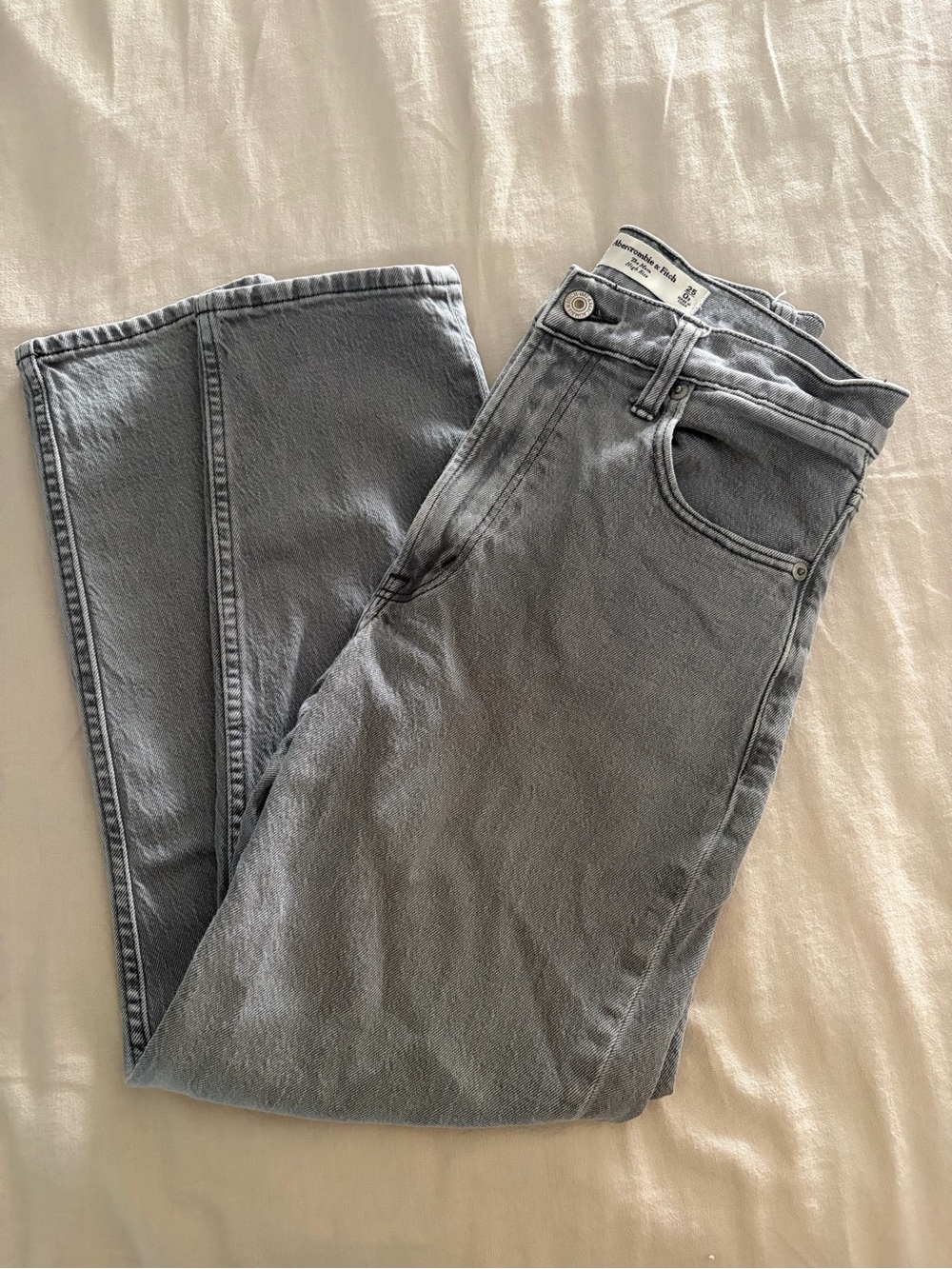Abercrombie High-Rise Grey Women's Mom Jeans